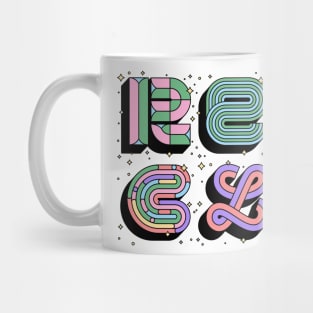 Vintage Retro Futuristic Pastel Color Mug